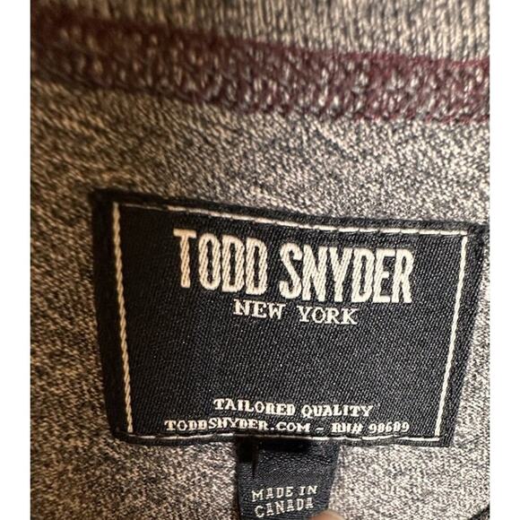 Todd Snyder Premium Cotton Heathered Gray LS Crewneck T-Shirt Casual Preppy Sz M - Picture 6 of 12